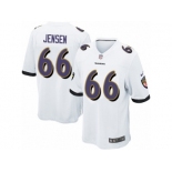 Men Nike Baltimore Ravens #66 Ryan Jensen Game White NFL Jersey