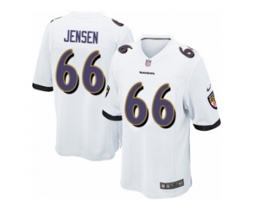 Men Nike Baltimore Ravens #66 Ryan Jensen Game White NFL Jersey