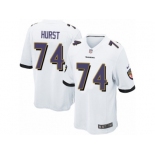 Men Nike Baltimore Ravens #74 James Hurst Game White NFL Jersey