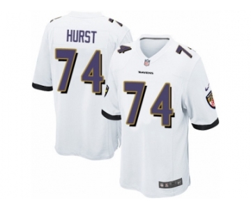 Men Nike Baltimore Ravens #74 James Hurst Game White NFL Jersey