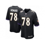 Men Nike Baltimore Ravens #78 Austin Howard Game Black Alternate NFL Jersey