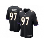 Men Nike Baltimore Ravens #97 Michael Pierce Game Black Alternate NFL Jersey