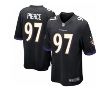 Men Nike Baltimore Ravens #97 Michael Pierce Game Black Alternate NFL Jersey