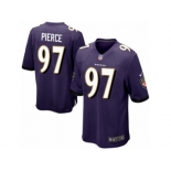 Men Nike Baltimore Ravens #97 Michael Pierce Game Purple Team Color NFL Jersey