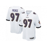 Men Nike Baltimore Ravens #97 Michael Pierce Game White NFL Jersey