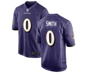 Men's Baltimore Ravens #0 Smith Game Purple Football Jersey