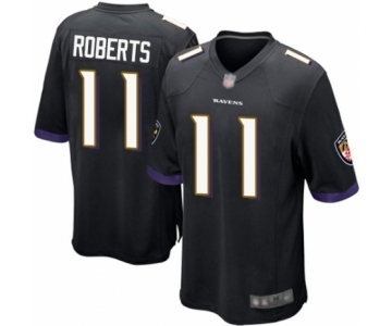 Men's Baltimore Ravens #11 Seth Roberts Game Black Alternate Football Jersey