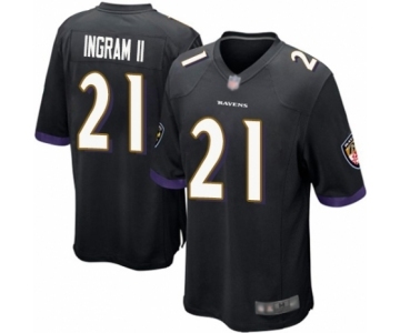 Men's Baltimore Ravens #21 Mark Ingram II Game Black Alternate Football Jersey