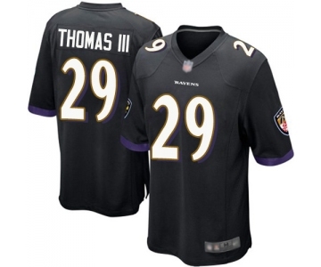 Men's Baltimore Ravens #29 Earl Thomas III Game Black Alternate Football Jersey