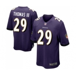 Men's Baltimore Ravens #29 Earl Thomas III Game Purple Team Color Football Jersey