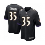 Men's Baltimore Ravens #35 Gus Edwards Game Black Alternate Football Jersey