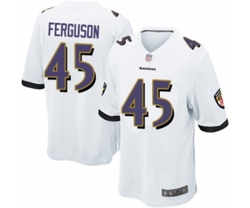 Men's Baltimore Ravens #45 Jaylon Ferguson Game White Football Jersey