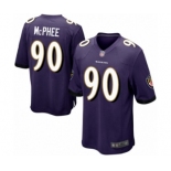 Men's Baltimore Ravens #90 Pernell McPhee Game Purple Team Color Football Jersey