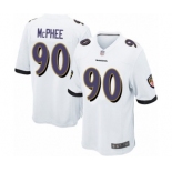 Men's Baltimore Ravens #90 Pernell McPhee Game White Football Jersey