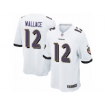 Men's Nike Baltimore Ravens #12 Mike Wallace Game White NFL Jersey