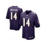 Men's Nike Baltimore Ravens #14 Devin Hester Game Purple Team Color NFL Jersey