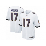 Men's Nike Baltimore Ravens #17 Mike Wallace Game White NFL Jersey