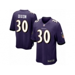 Men's Nike Baltimore Ravens #30 Kenneth Dixon Game Purple Team Color NFL Jersey