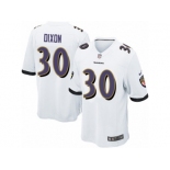 Men's Nike Baltimore Ravens #30 Kenneth Dixon Game White NFL Jersey