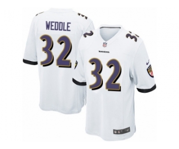 Men's Nike Baltimore Ravens #32 Eric Weddle Game White NFL Jersey