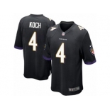 Men's Nike Baltimore Ravens #4 Sam Koch Game Black Alternate NFL Jersey