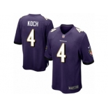 Men's Nike Baltimore Ravens #4 Sam Koch Game Purple Team Color NFL Jersey