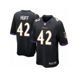 Men's Nike Baltimore Ravens #42 Marqueston Huff Game Black Alternate NFL Jersey