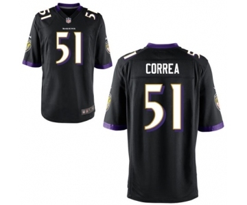 Men's Nike Baltimore Ravens #51 Kamalei Correa Game Black Alternate NFL Jersey