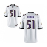 Men's Nike Baltimore Ravens #51 Kamalei Correa Game White NFL Jersey