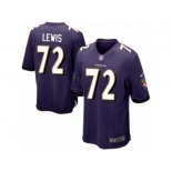 Men's Nike Baltimore Ravens #72 Alex Lewis Game Purple Team Color NFL Jersey