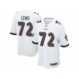 Men's Nike Baltimore Ravens #72 Alex Lewis Game White NFL Jersey