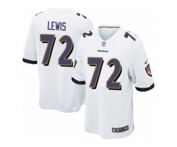 Men's Nike Baltimore Ravens #72 Alex Lewis Game White NFL Jersey