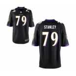 Men's Nike Baltimore Ravens #79 Ronnie Stanley Game Black Alternate NFL Jersey