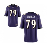 Men's Nike Baltimore Ravens #79 Ronnie Stanley Game Purple Team Color NFL Jersey