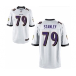 Men's Nike Baltimore Ravens #79 Ronnie Stanley Game White NFL Jersey