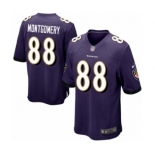 Men's Nike Baltimore Ravens #88 Ty Montgomery Game Purple Team Color NFL Jersey