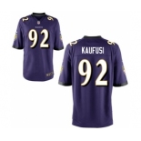 Men's Nike Baltimore Ravens #92 Bronson Kaufusi Game Purple Team Color NFL Jersey