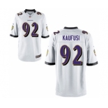 Men's Nike Baltimore Ravens #92 Bronson Kaufusi Game White NFL Jersey