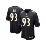 Men's Nike Baltimore Ravens #93 Lawrence Guy Game Black Alternate NFL Jersey