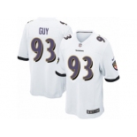 Men's Nike Baltimore Ravens #93 Lawrence Guy Game White NFL Jersey