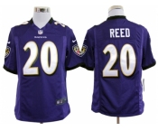 nike nfl baltimore ravens #20 reed purple[game]