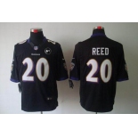 nike nfl jerseys baltimore ravens #20 reed black[nike limited Art Patch]