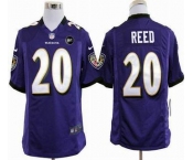 nike nfl jerseys baltimore ravens #20 reed purple[game Art Patch]