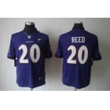 nike nfl jerseys baltimore ravens #20 reed purple[nike limited Art Patch]