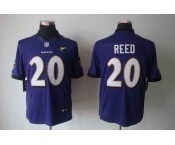 nike nfl jerseys baltimore ravens #20 reed purple[nike limited Art Patch]