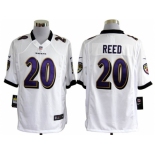 nike nfl jerseys baltimore ravens #20 reed white[game]