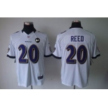 nike nfl jerseys baltimore ravens #20 reed white[nike limited Art Patch]