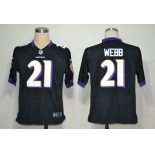 nike nfl jerseys baltimore ravens #21 webb black[game]