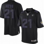 nike nfl jerseys baltimore ravens #21 webb black[nike impact limited Art Patch]