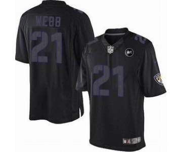 nike nfl jerseys baltimore ravens #21 webb black[nike impact limited Art Patch]